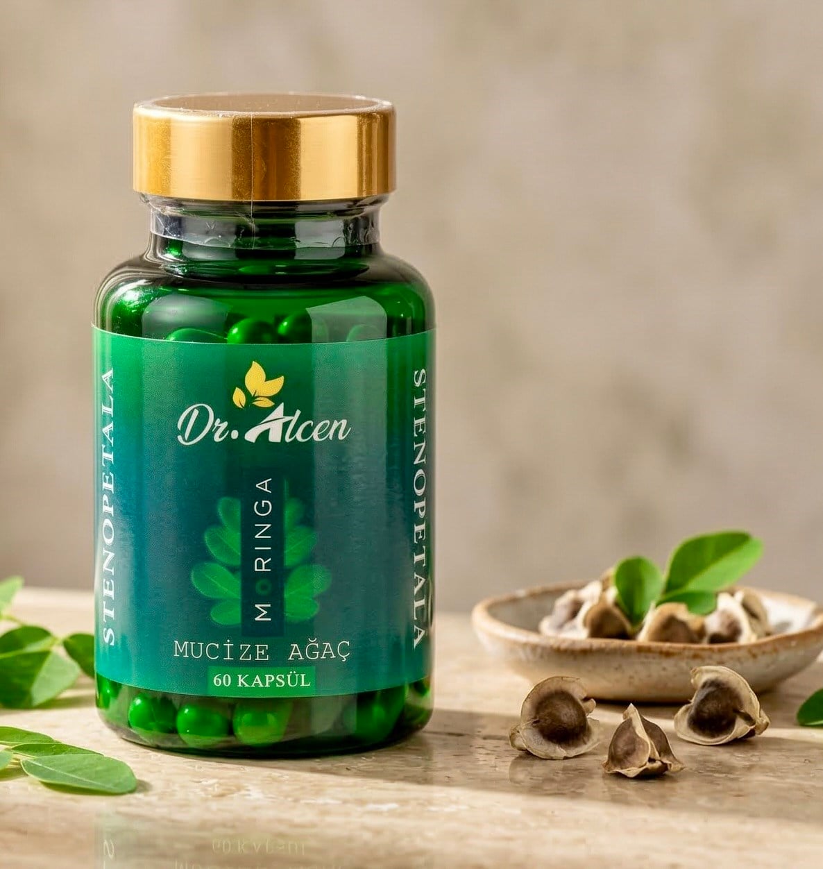 Dr.Alcen Moringa Stonepetala 60 Kapsül (Etiyopya)