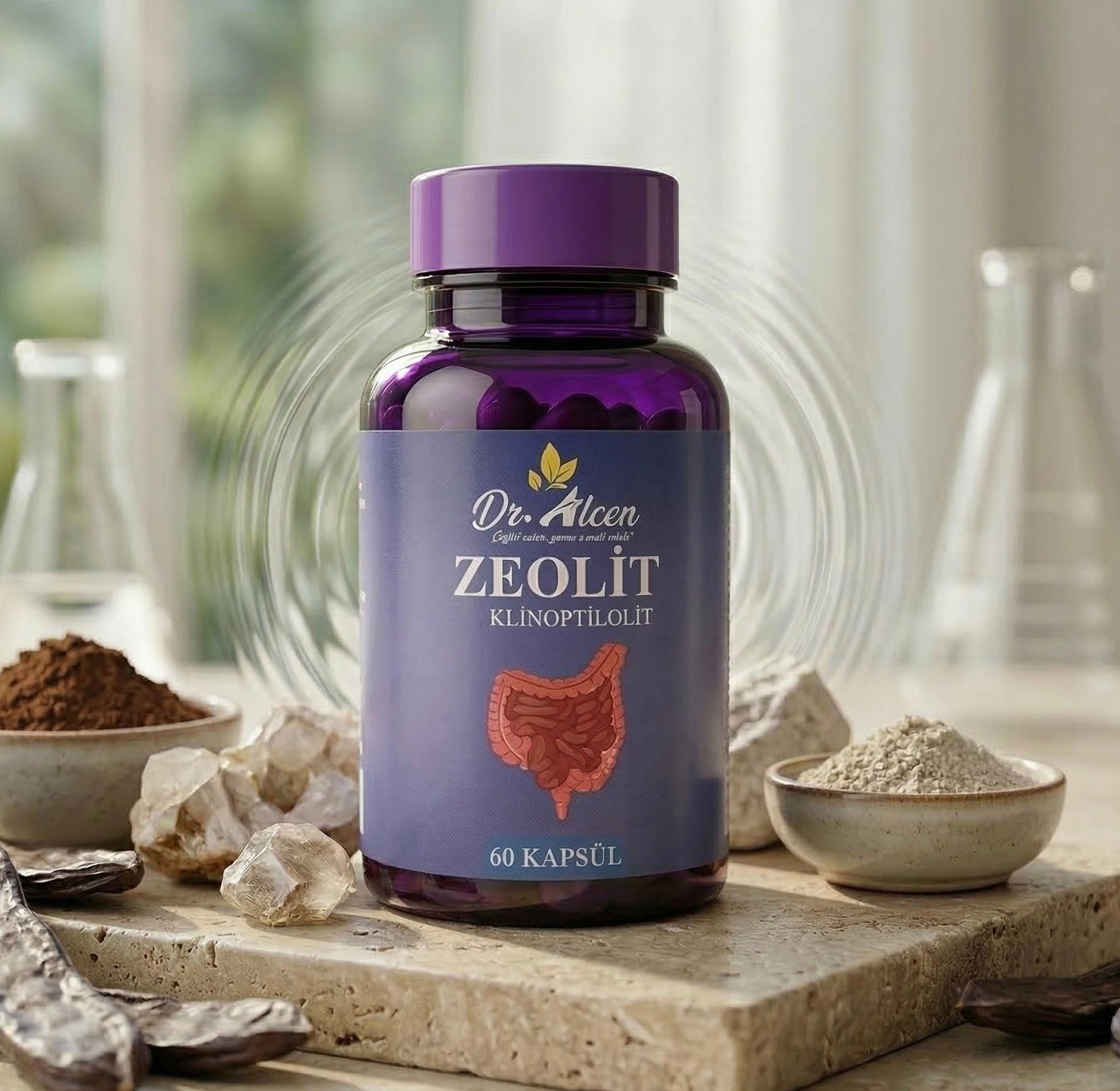 Dr.Alcen Aktif Zeolit Klinoptilolit (60 Kapsül)