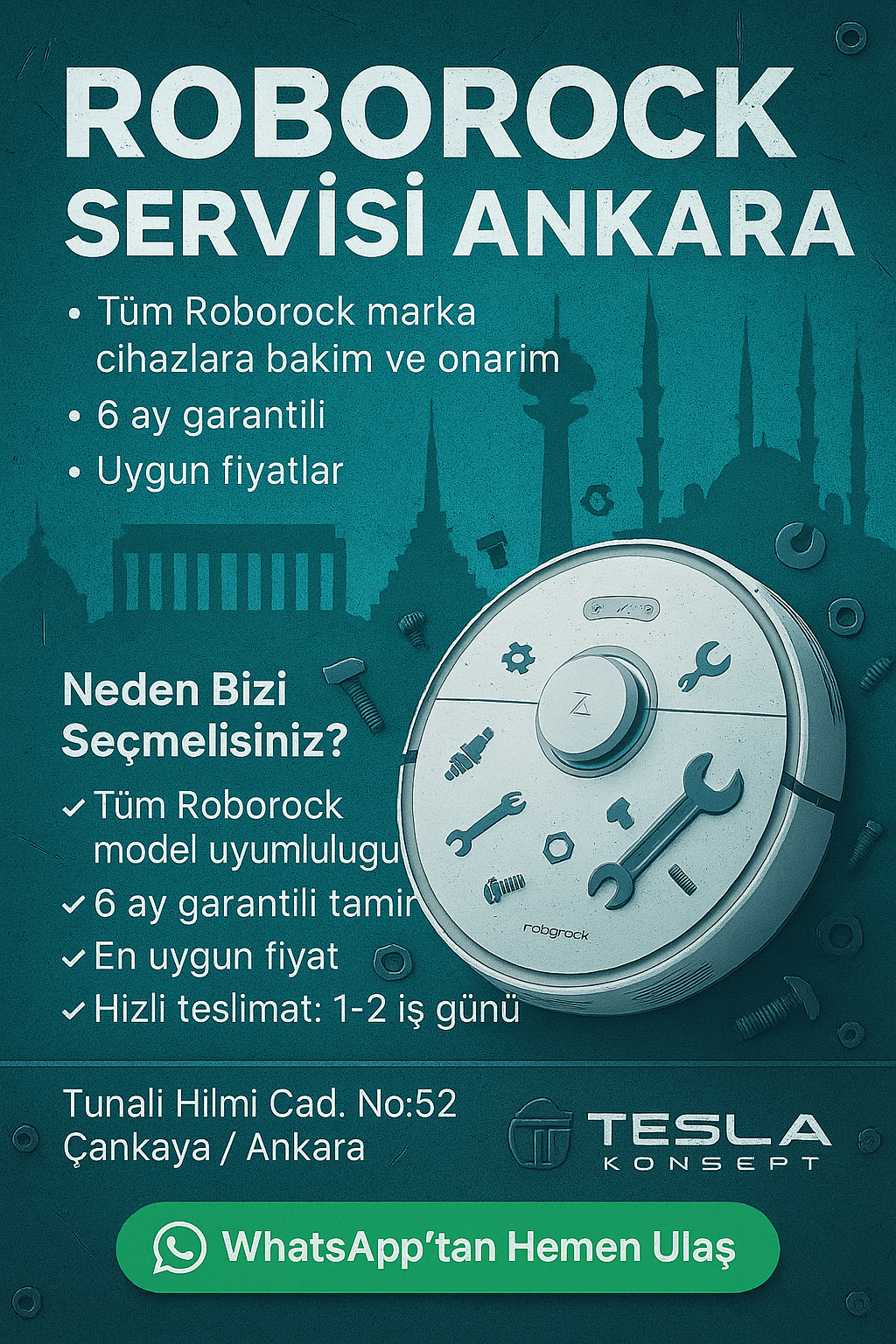 Ankara Roborock Servisi - Tesla Konsept