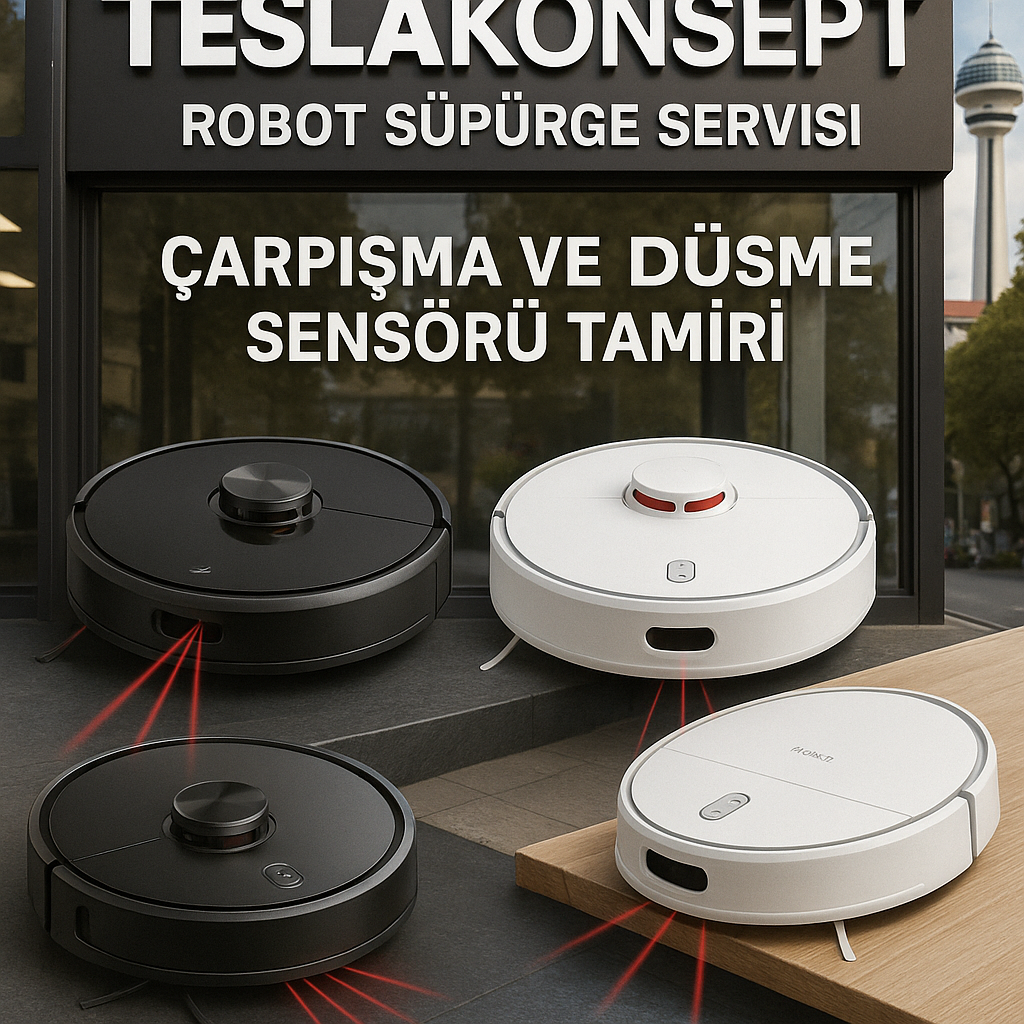 Robot Süpürge Düşme ve Çarpışma Sensörü Tamiri Tesla Konsept