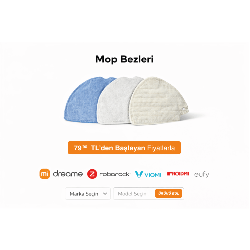 Robot Süpürge Mop Bezleri