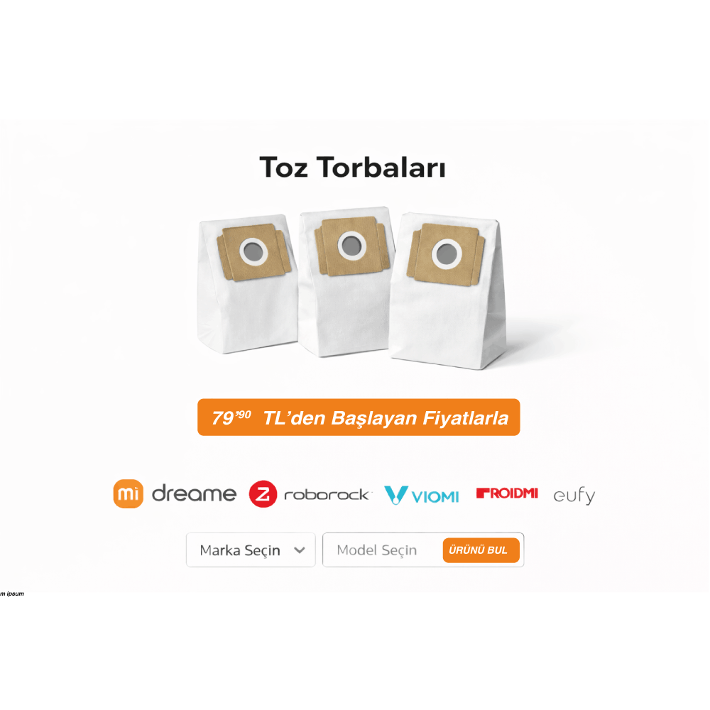 Robot Süpürge Toz Torbaları