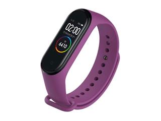 Mi Band 3 ve 4 Uyumlu Slikon Kordon Mor