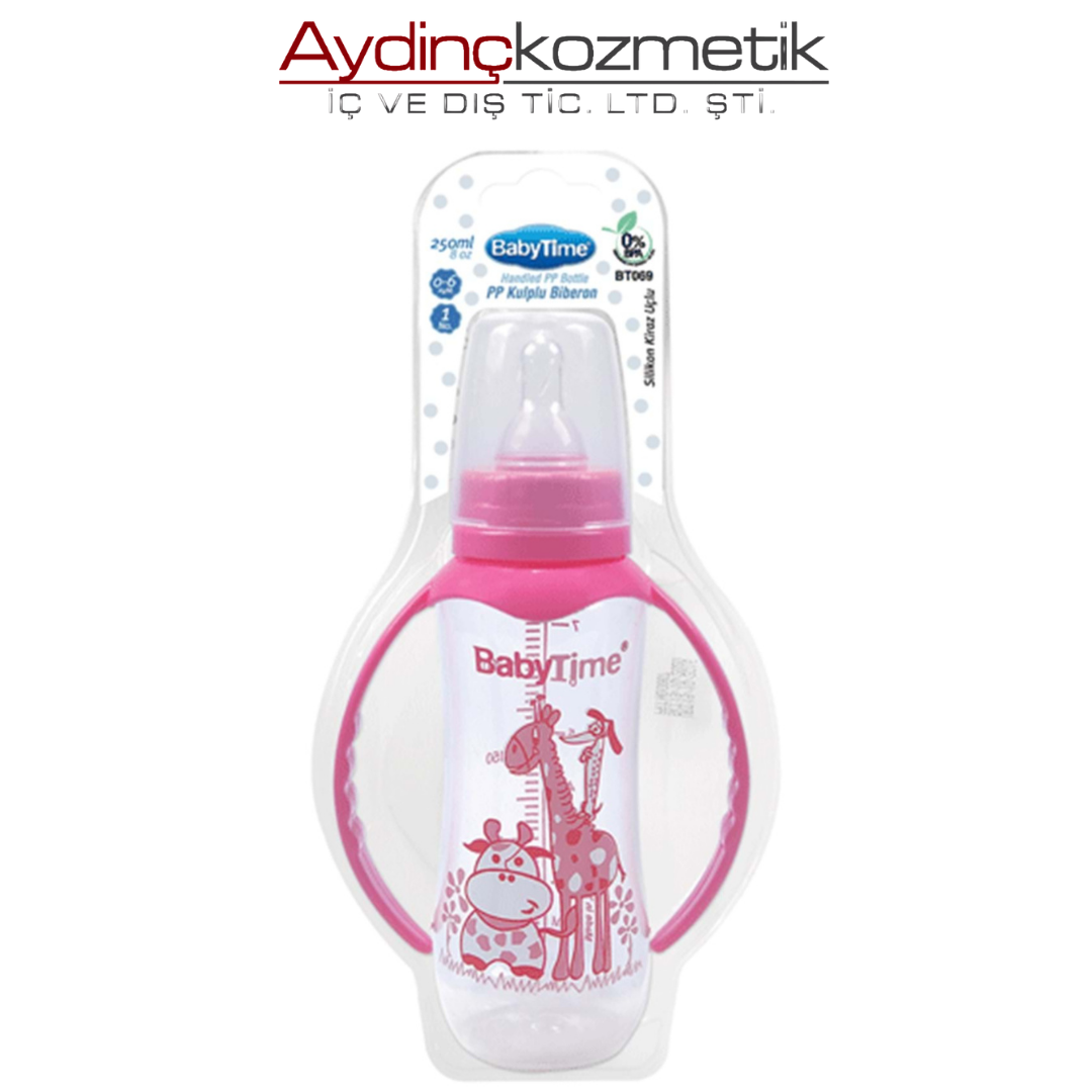 Babytime Biberon Kiraz Uçlu Silikon 250Cc - Bt069