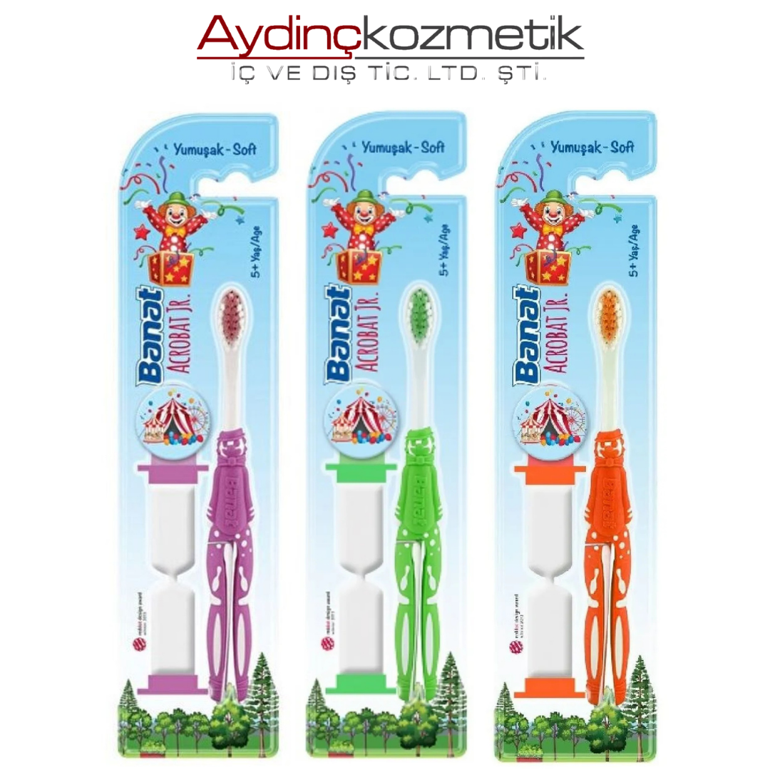 Banat Çocuk Diş Fırçası Kum Saatli Soft Acrobat Jr. 5+Yaş