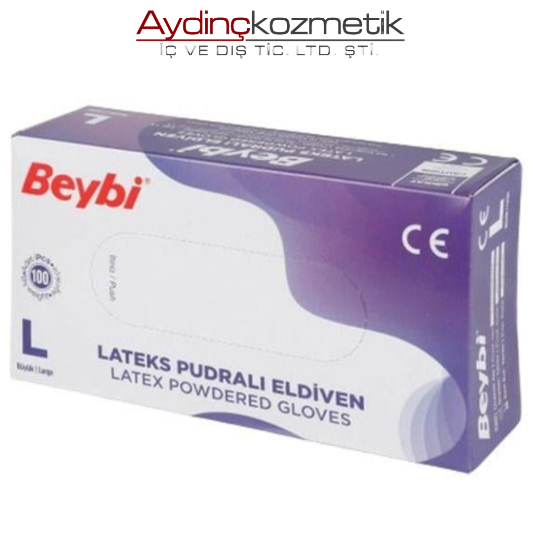 Beybi̇ 100lü Lateks Eldi̇ven Pudrali Large