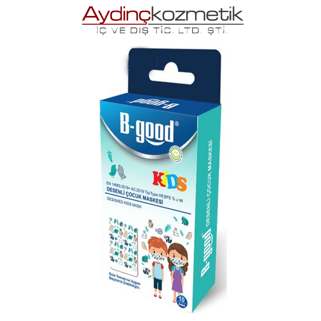 Bgood Desenli̇ Çocuk Maskesi̇ 10lu 