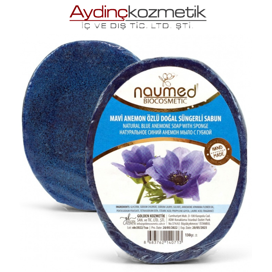 Biobiens Süngerli̇ Sabun 130gr Mavi̇ Anemon Özlü
