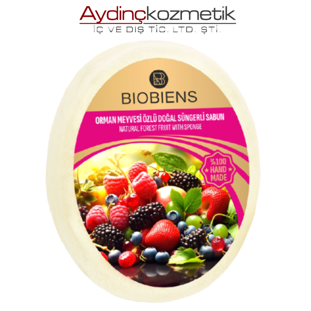BIOBIENS SÜNGERLİ SABUN 130GR ORMAN MEYVESİ ÖZLÜ