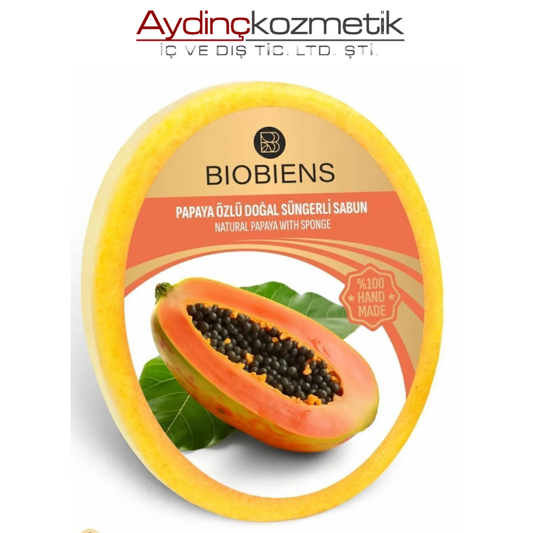 Biobiens Süngerli̇ Sabun 130gr Papaya
