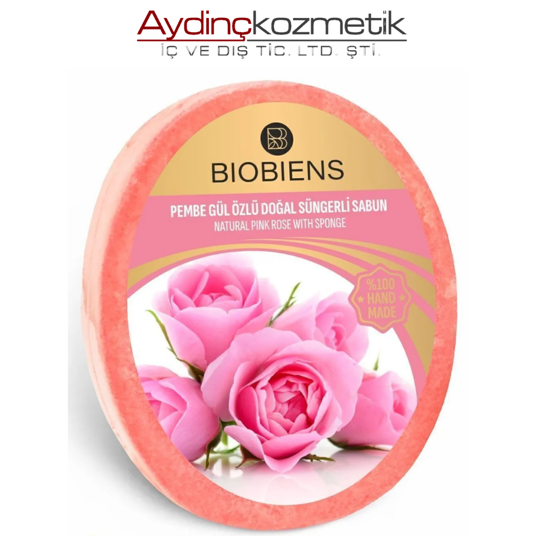 Biobiens Süngerli̇ Sabun 130gr Pembe Gül