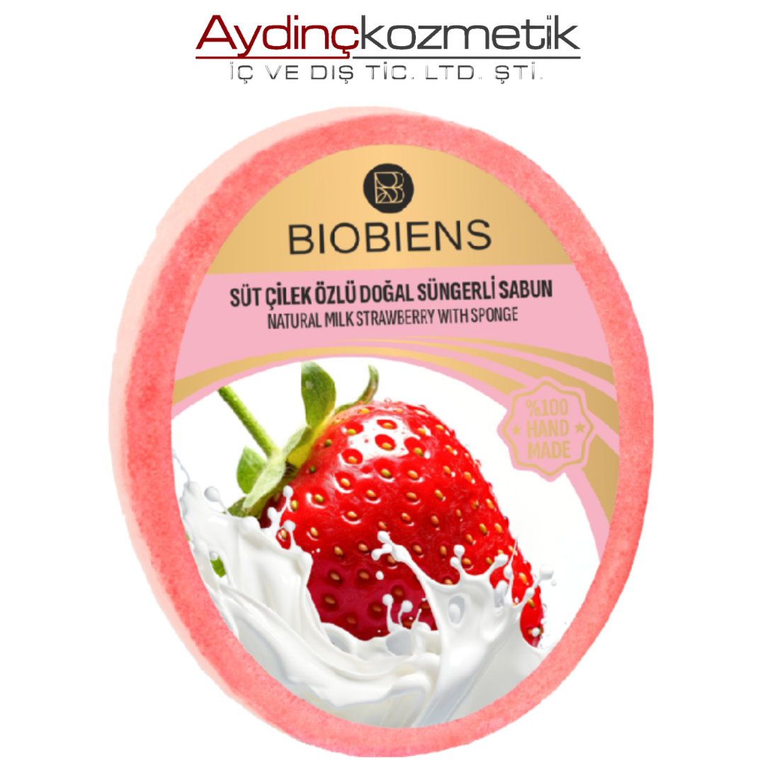 BIOBIENS SÜNGERLİ SABUN 130GR SÜT ÇİLEK