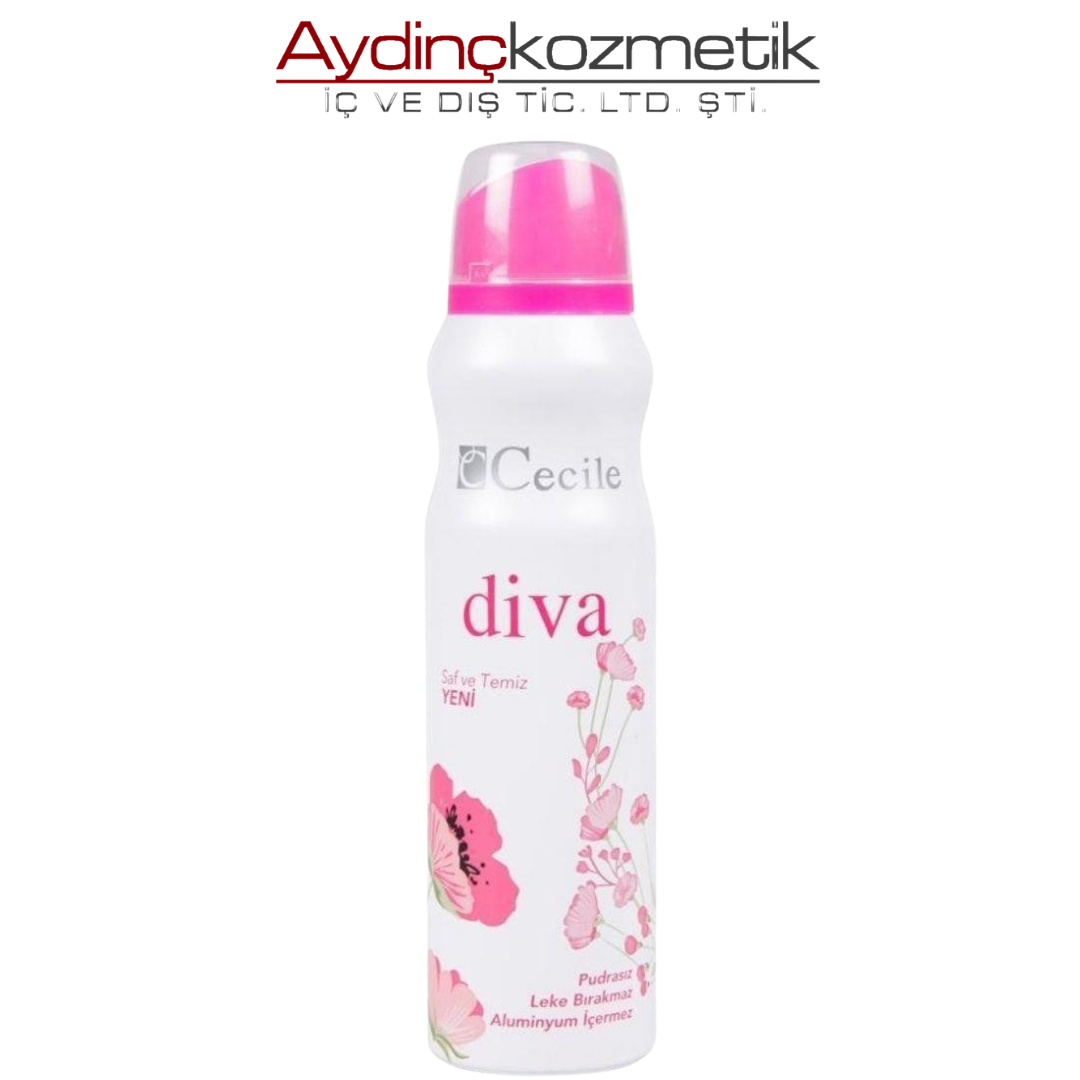 Cecile Deo 150 Ml Diva Aluminyum Icermez