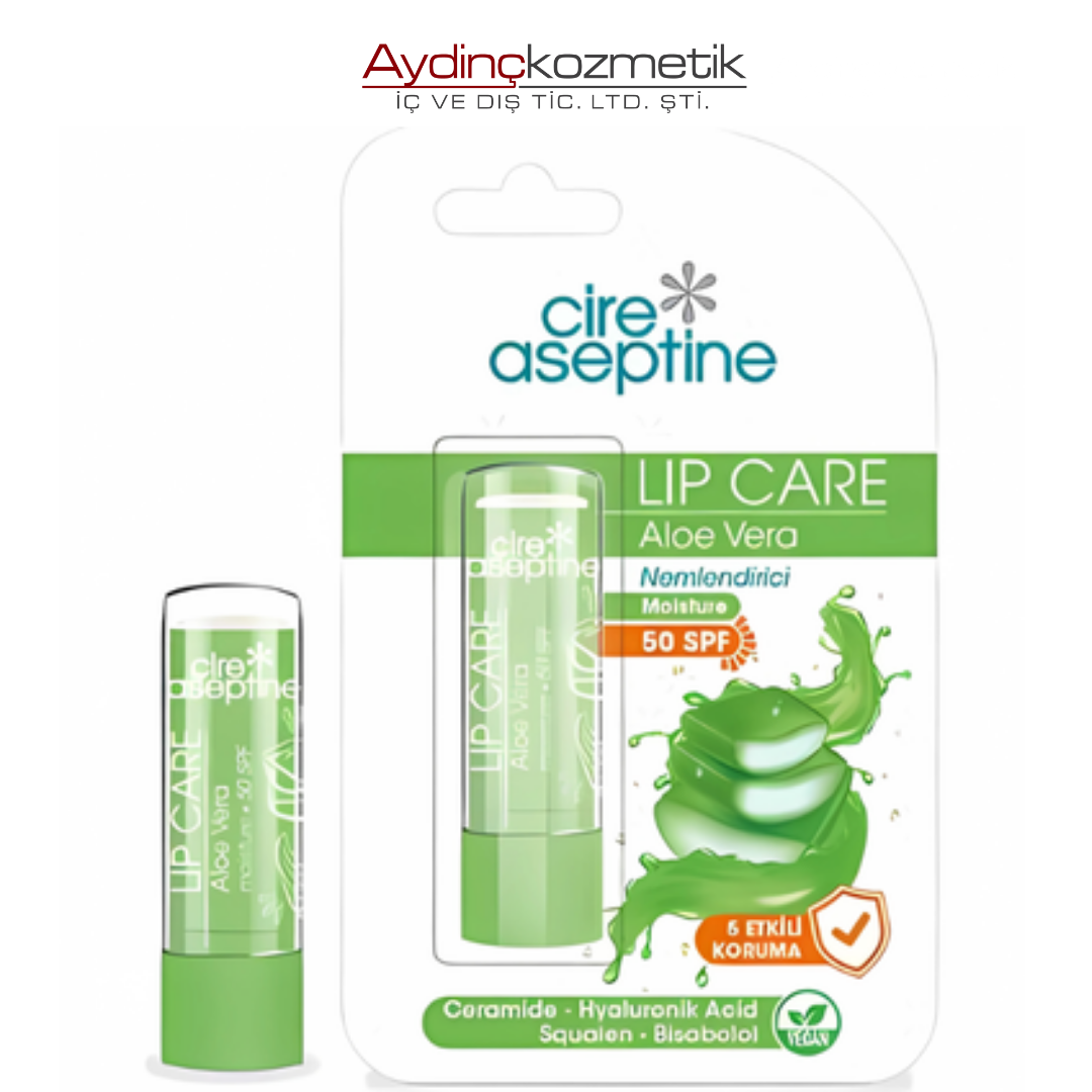 Cire Aseptine Lip Care Aloe Vera 50 Spf Dudak Bakım Kremi 4,5