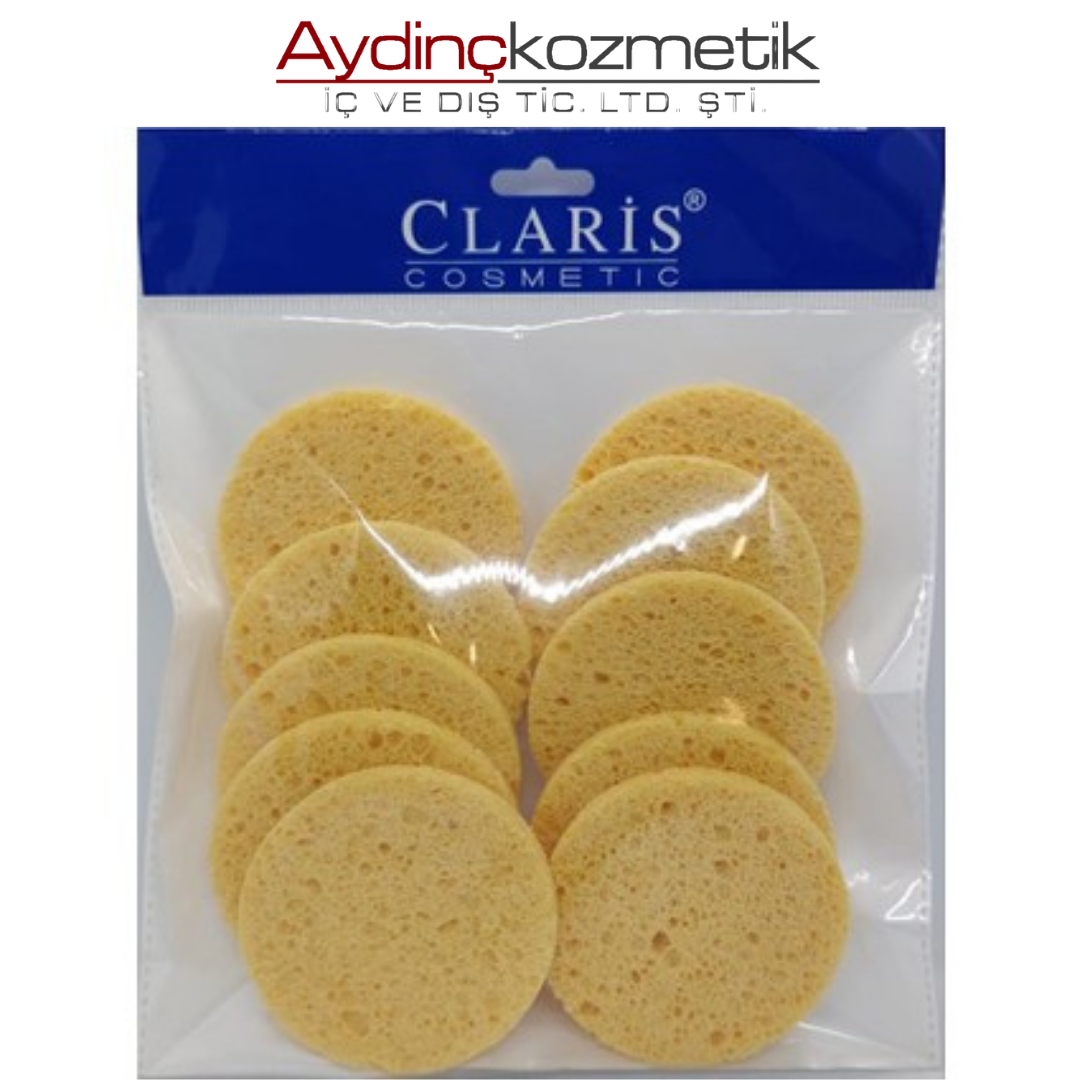 CLARİS DOĞAL YÜZ TEMİZLEME SÜNGERİ 10-LU C-61302