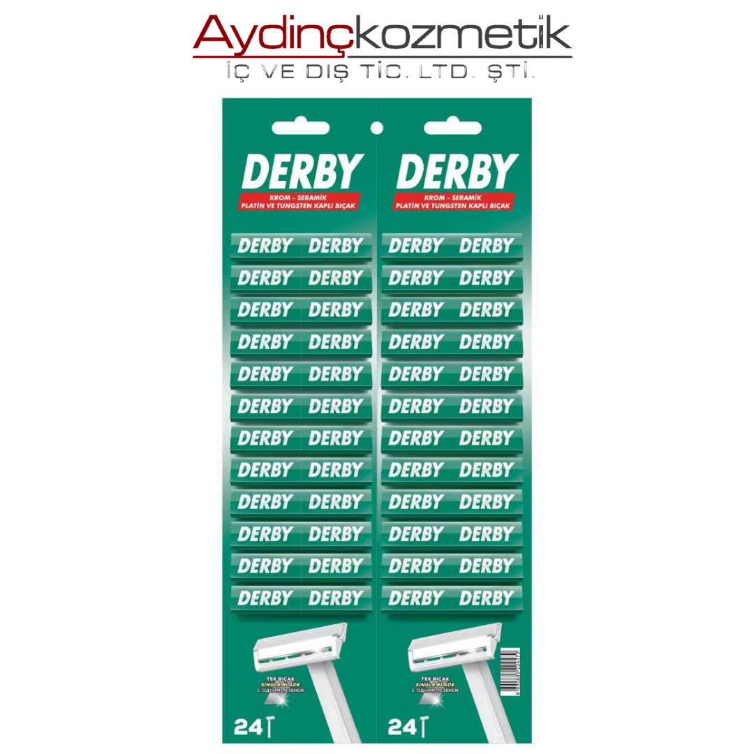Derby Kartela 48'li Tek Bıçaklı Tüm Cilt Tipleri İçin Kullan At Bıçak