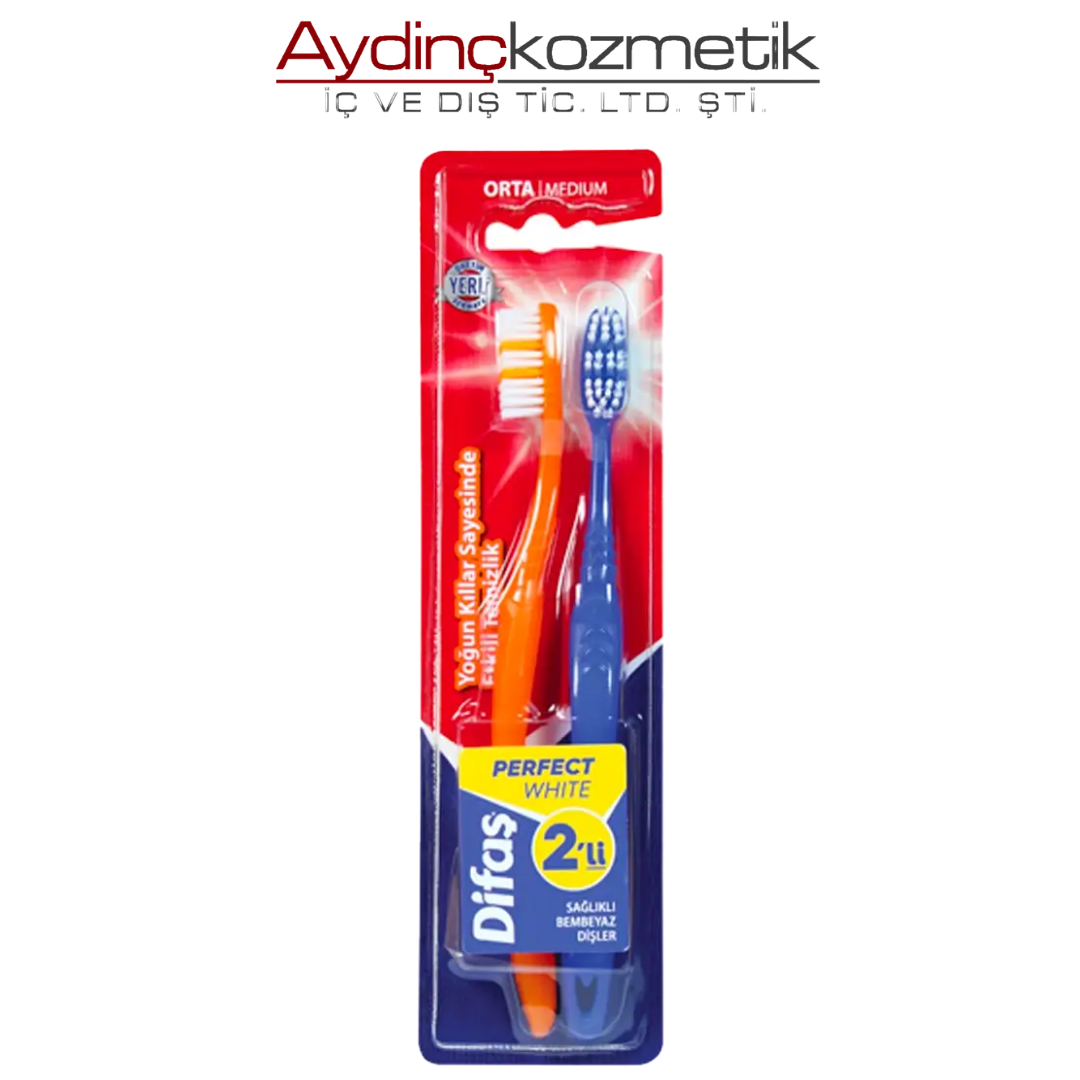 Di̇faş Di̇ş Firçasi 1+1 Orta Perfect White 