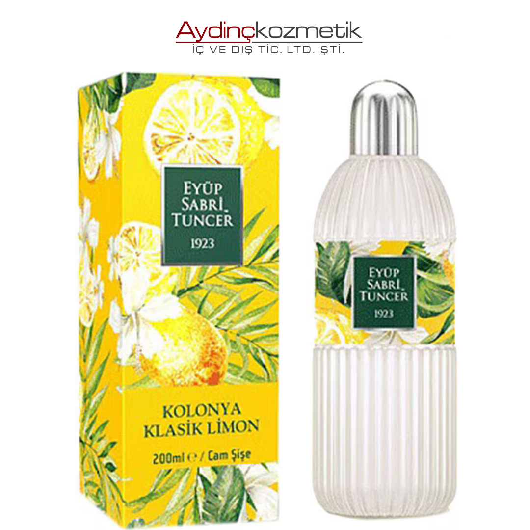 Eyüp Sabri Tuncer Klasik Limon Cam Şişe Kolonya 200 ml