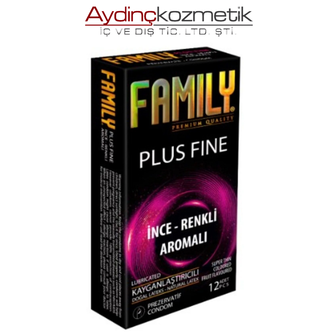 FAMİLY CONDOM 12 Lİ PLUS FINE İNCE-RENKLİ AROMALI