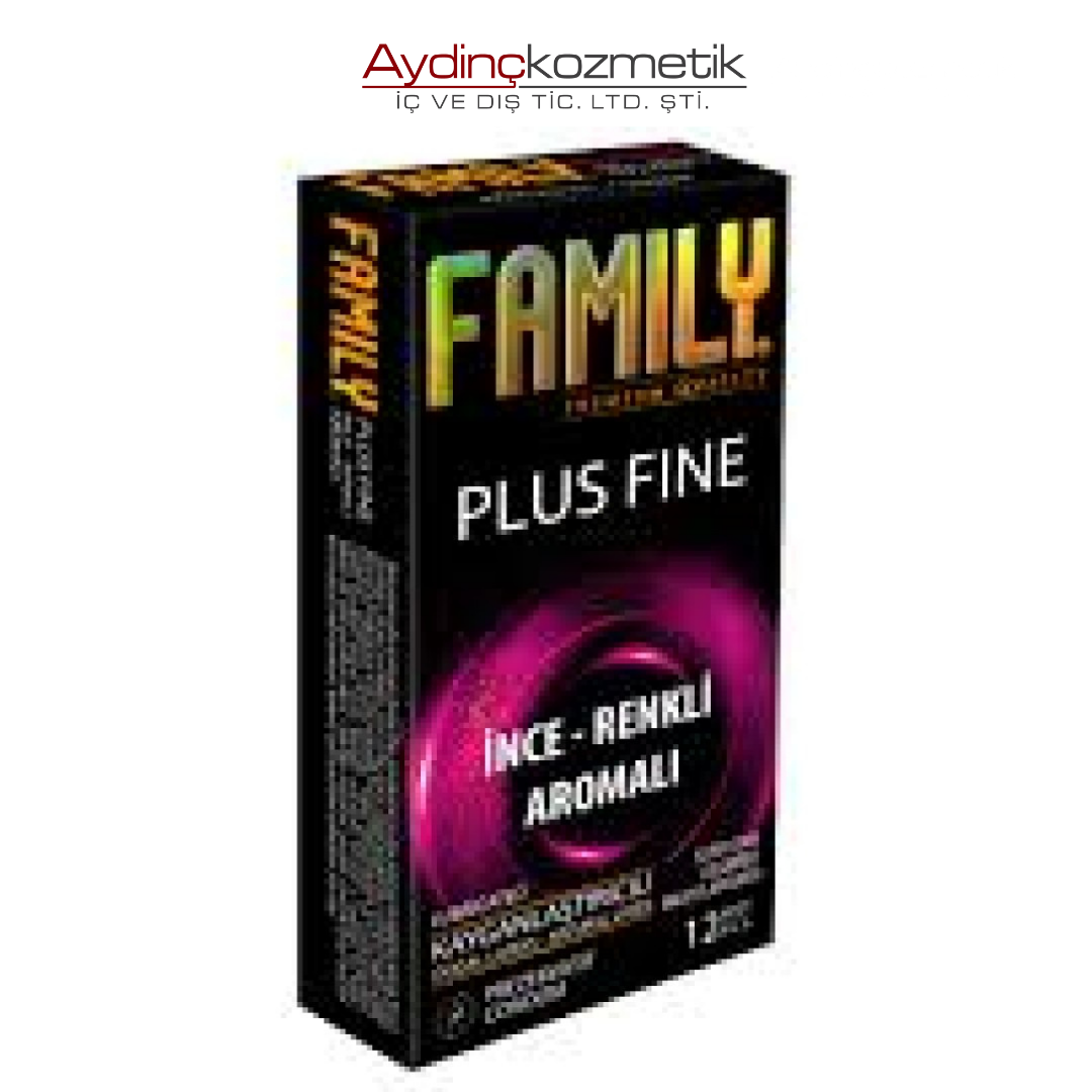 Family Plus Fine İnce Renkli Aromalı Prezervatif 12'Li