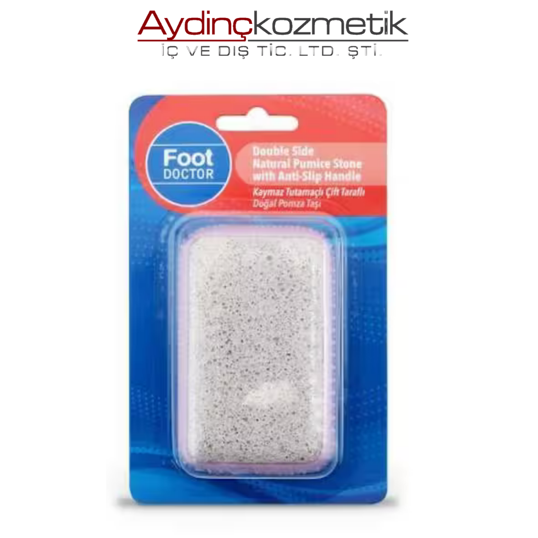 Foot Doctor Kaymaz Tutmaçlı Çift Taraflı Doğal Pomza Taşı