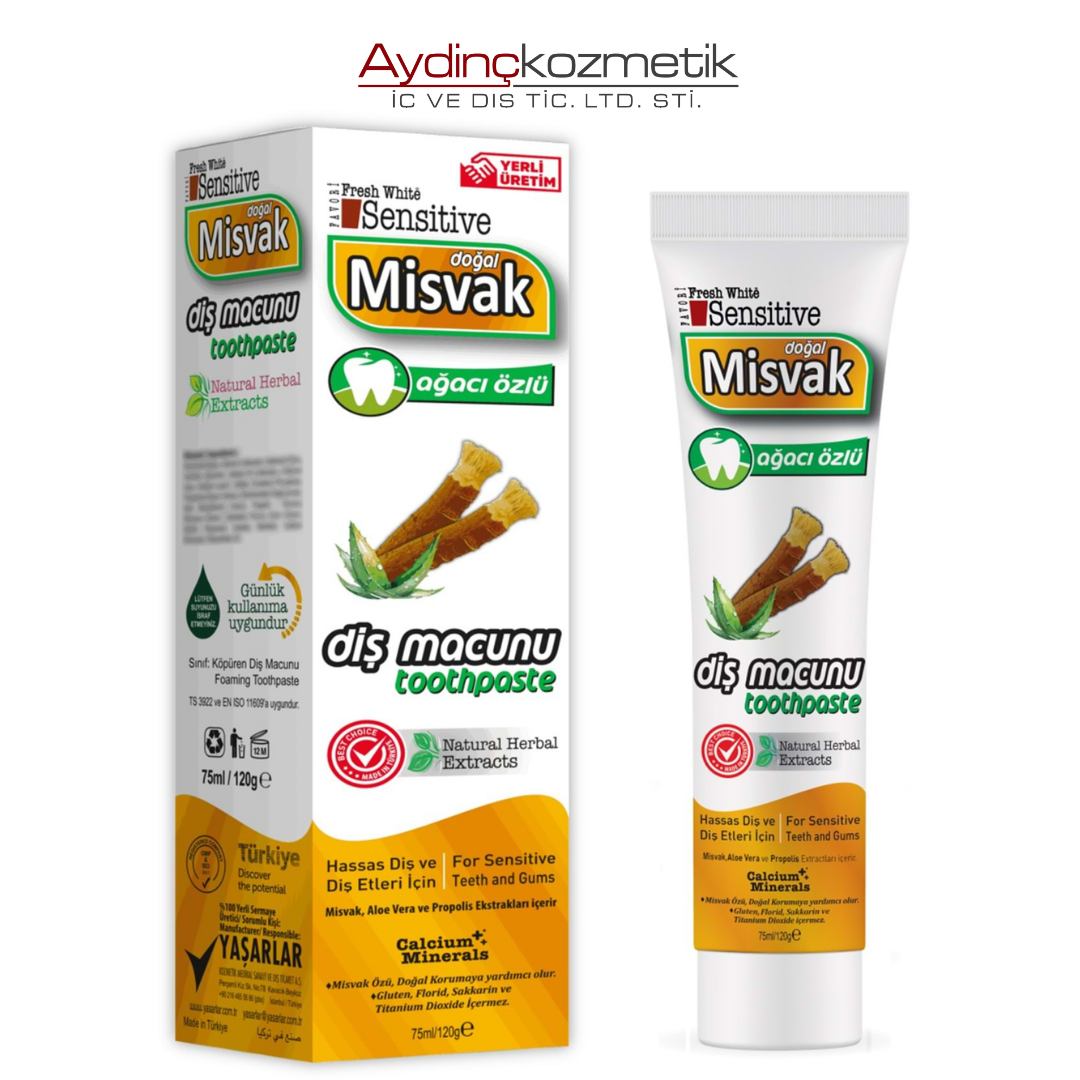 Fresh White Sensitive Misvak Ağacı Özlü Diş Macunu 75 ml