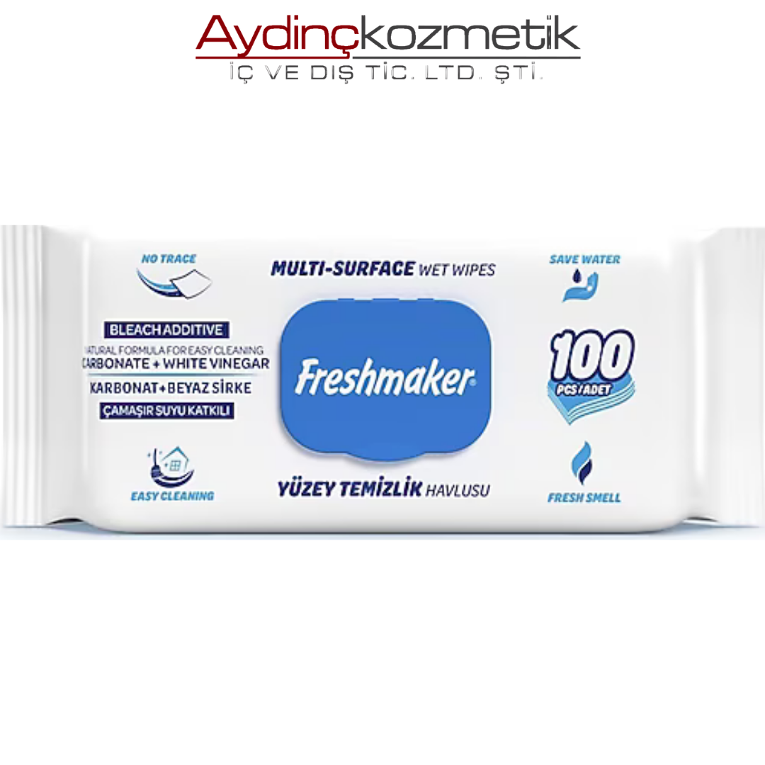Freshmaker Yüzey Temizlik Havlusu 100Lu Mavı