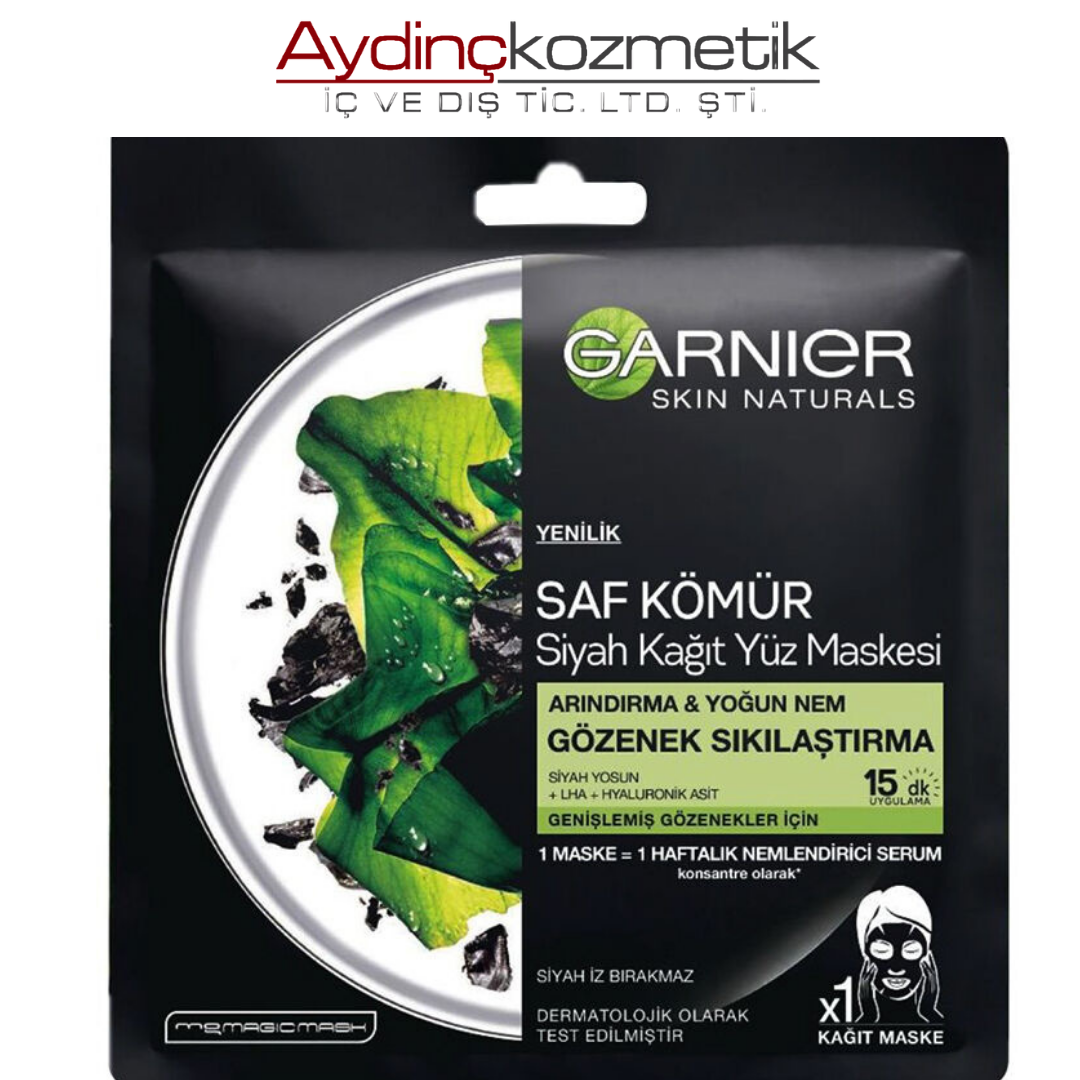 Garnier Kagit Maske 28gr Saf Kömür Si̇yah 
