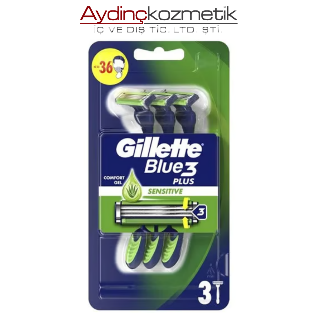 GİLLETTE BLUE 3 TRAŞ BICAĞI SENSİTİVE 3LÜ