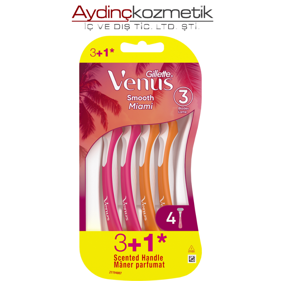 GILLETTE VENUS SMOOTH MIAMI 4 LÜ