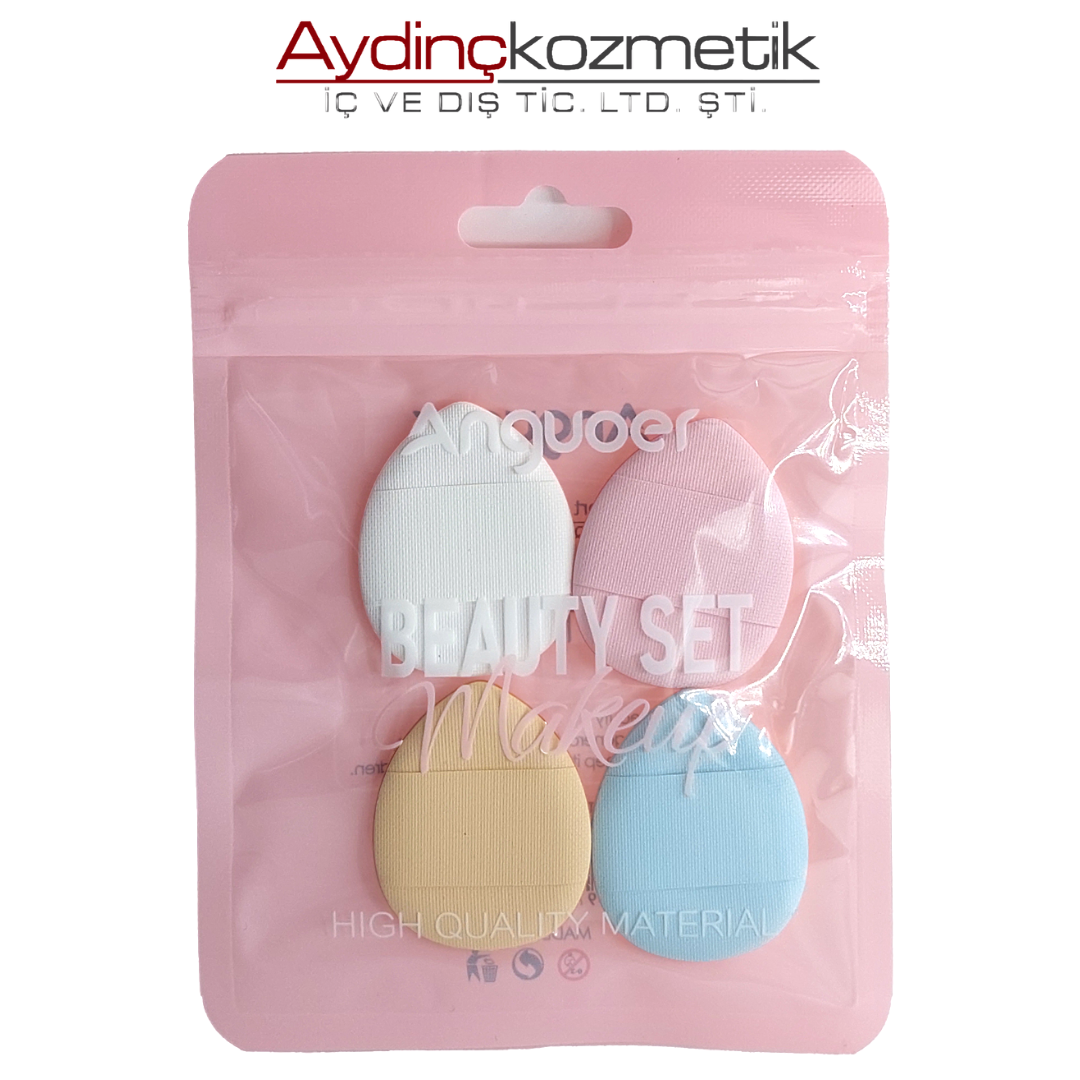 İthal Aksesuar Beauty Renkli 4'Lü Makyaj Süngeri