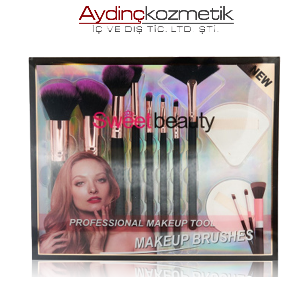 İthal Aksesuar Renkli Makyaj Fırçası Seti