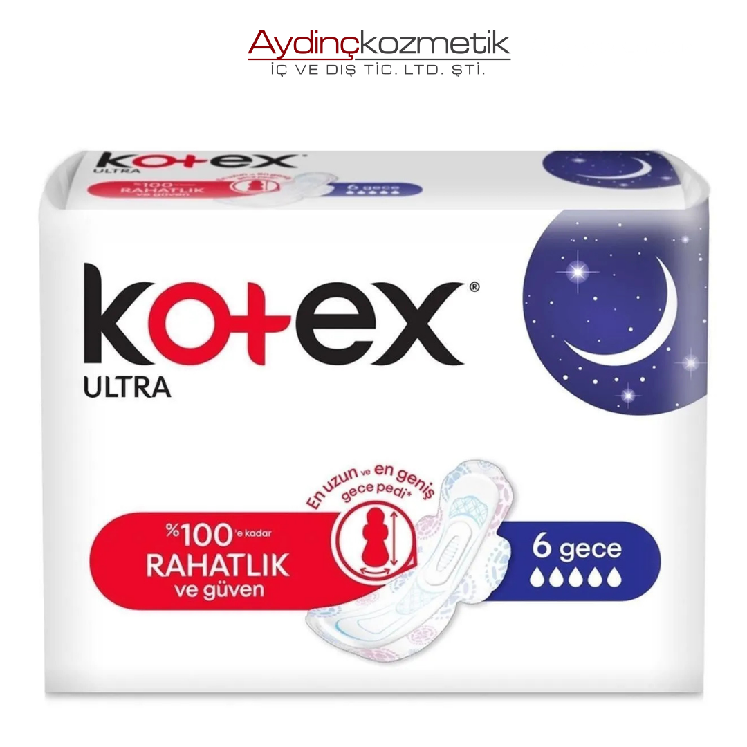 Kotex Ultra Gece Hijyenik Ped 6'lı