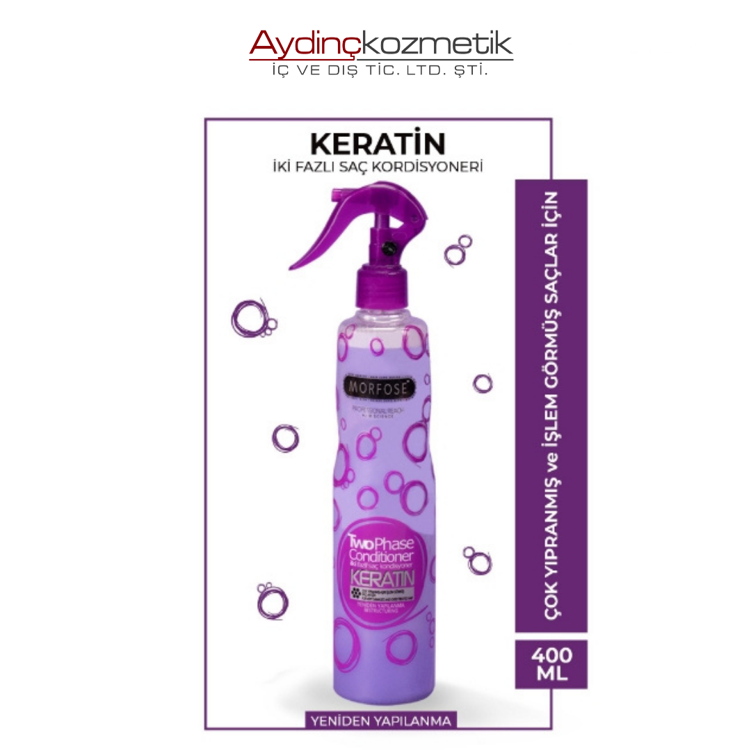 Morfose İki Fazlı Saç Kondisyoneri Keratin Saç Spreyi 400 ml