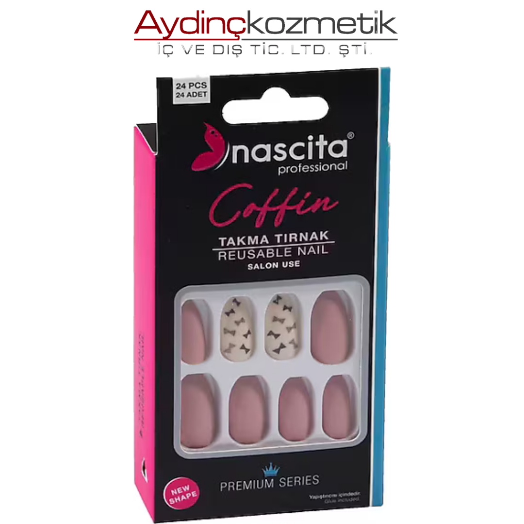 Nascıta- Nasnaıl00145 24 Lü Renkli Takma Tırnak Co