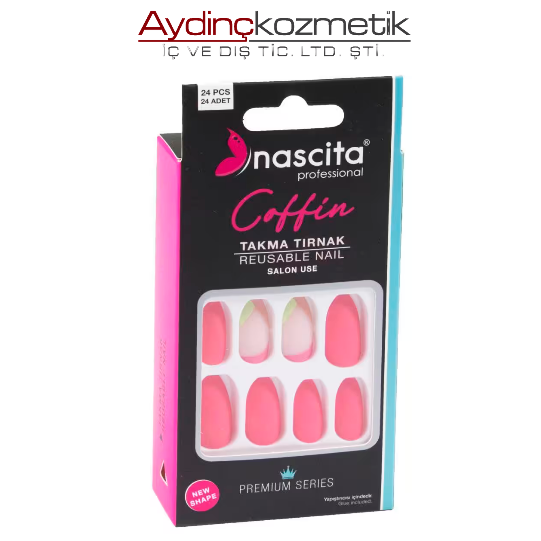NASCITA- NASNAIL00148 24 LÜ RENKLİ TAKMA TIRNAK CO