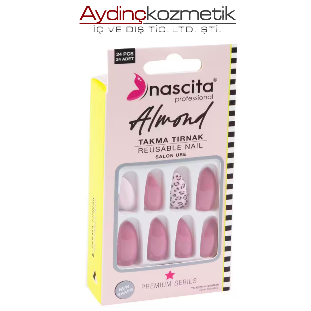 NASCITA- NASNAIL00149 24 LÜ RENKLİ TIRNAK ALMOND