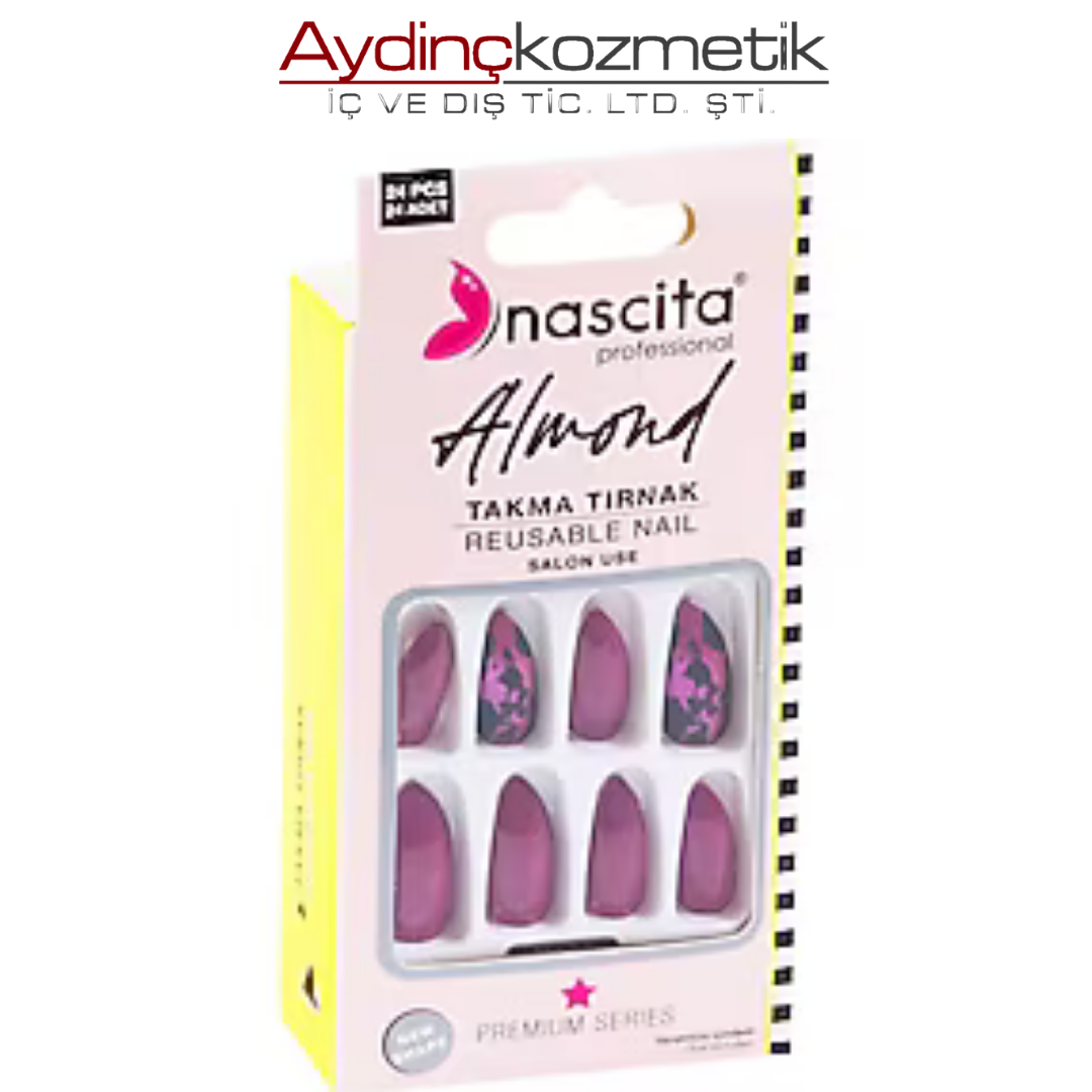 Nascıta- Nasnaıl00150 24 Lü Renkli Tırnak Almond