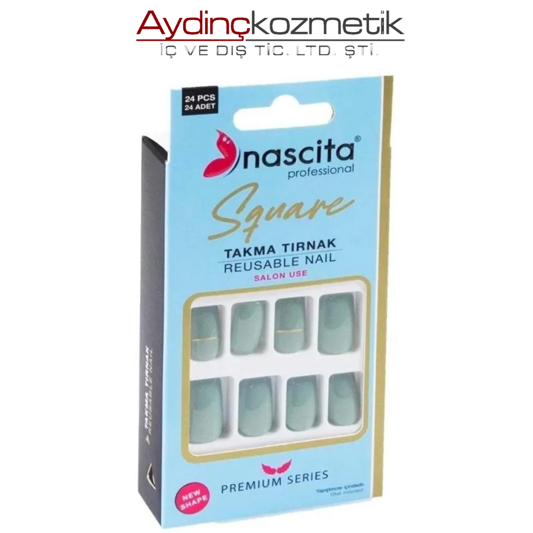 NASCITA- NASNAIL00153 24 LÜ RENKLİ TIRNAK ALMOND