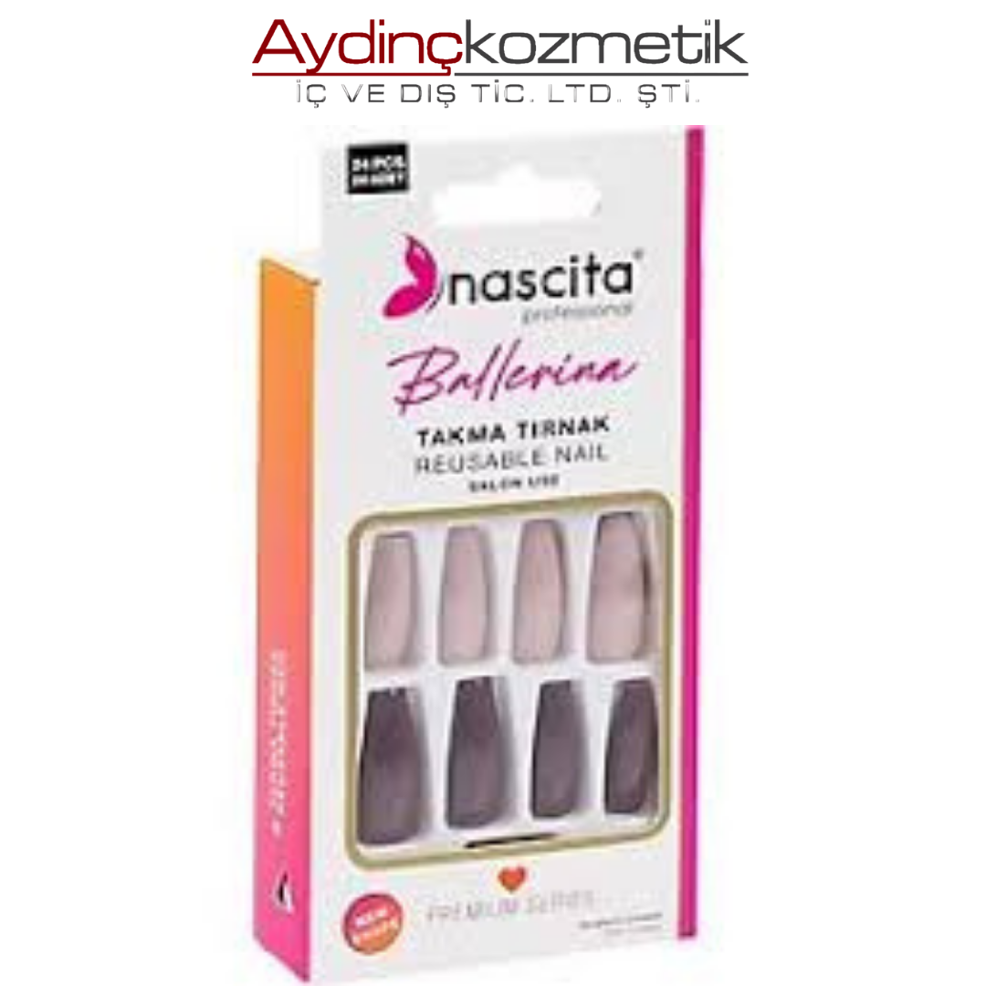NASCITA- NASNAIL00155 24 LÜ RENKLİ TAKMA TIRNAK BA