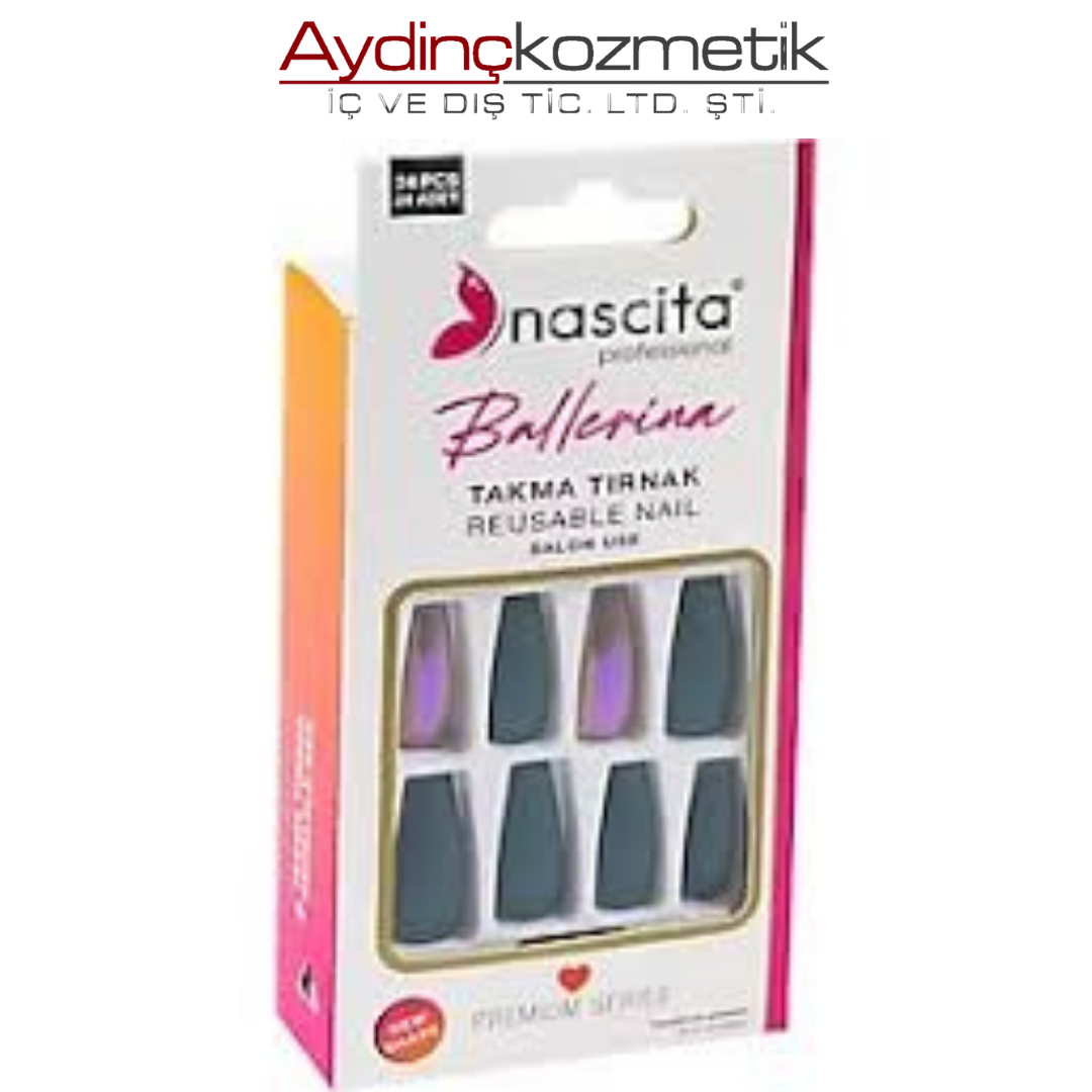 NASCITA- NASNAIL00156 24 LÜ RENKLİ TAKMA TIRNAK BA