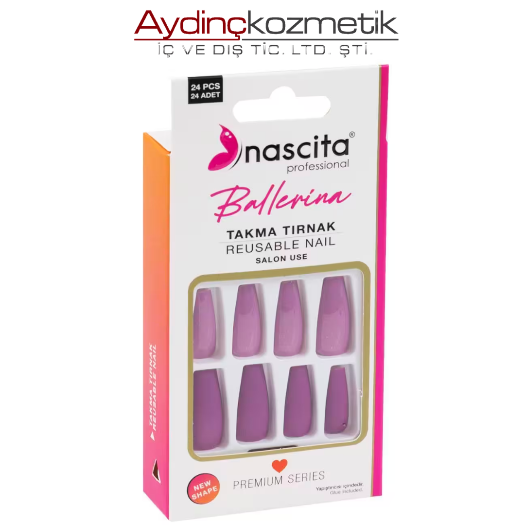 NASCITA- NASNAIL00157 24 LÜ RENKLİ TAKMA TIRNAK BA