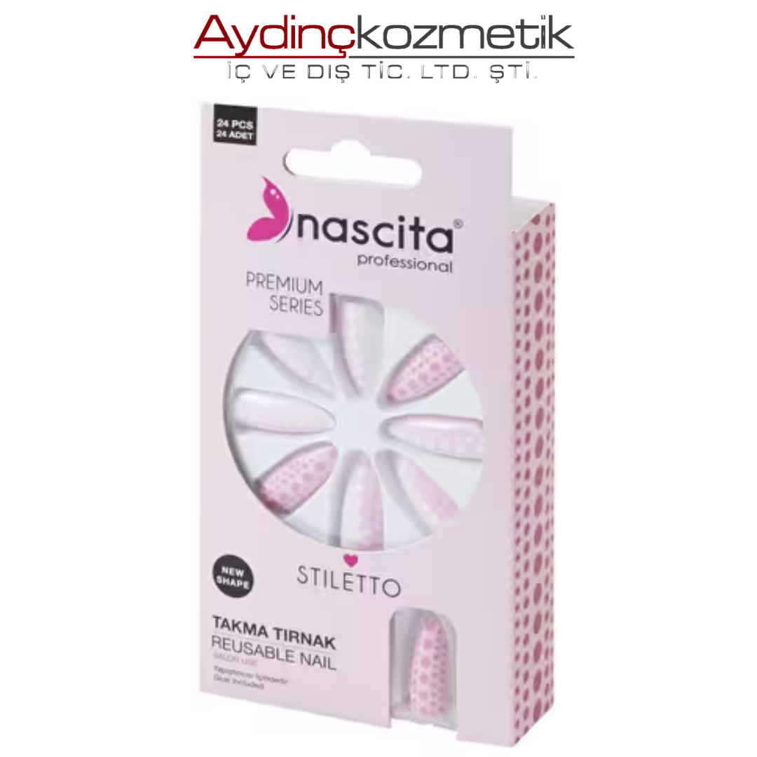 Nascıta- Nasnaıl00186 24 Lü Renkli Takma Tırnak St
