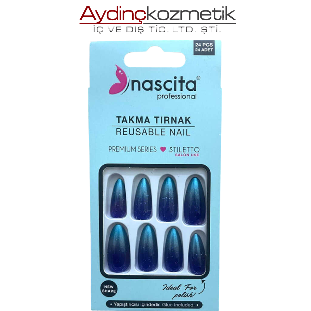 Nascıta- Nasnaıl00188 24 Lü Renkli Takma Tırnak St