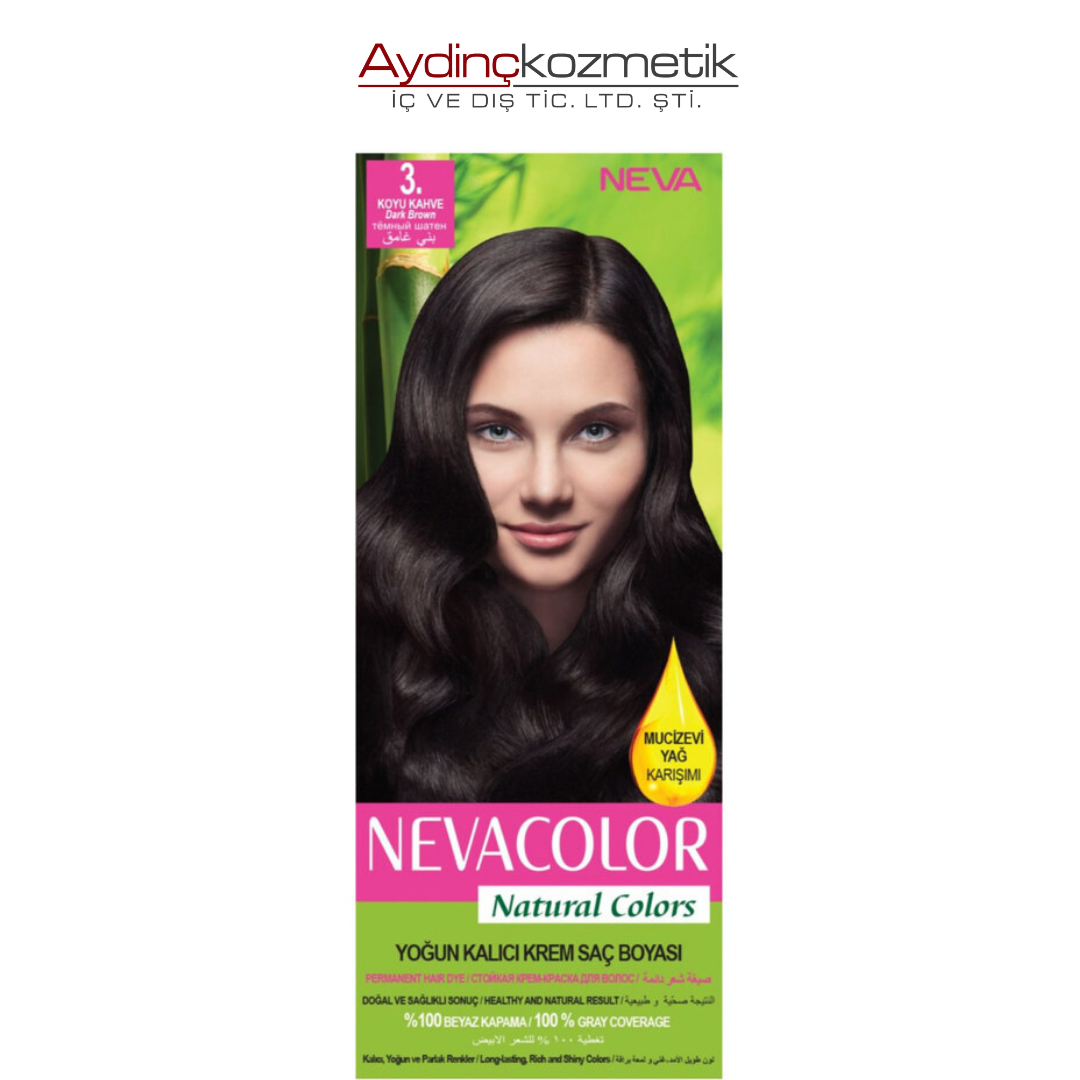 Neva Color Saç Boyası Seti 3 Koyu Kahve