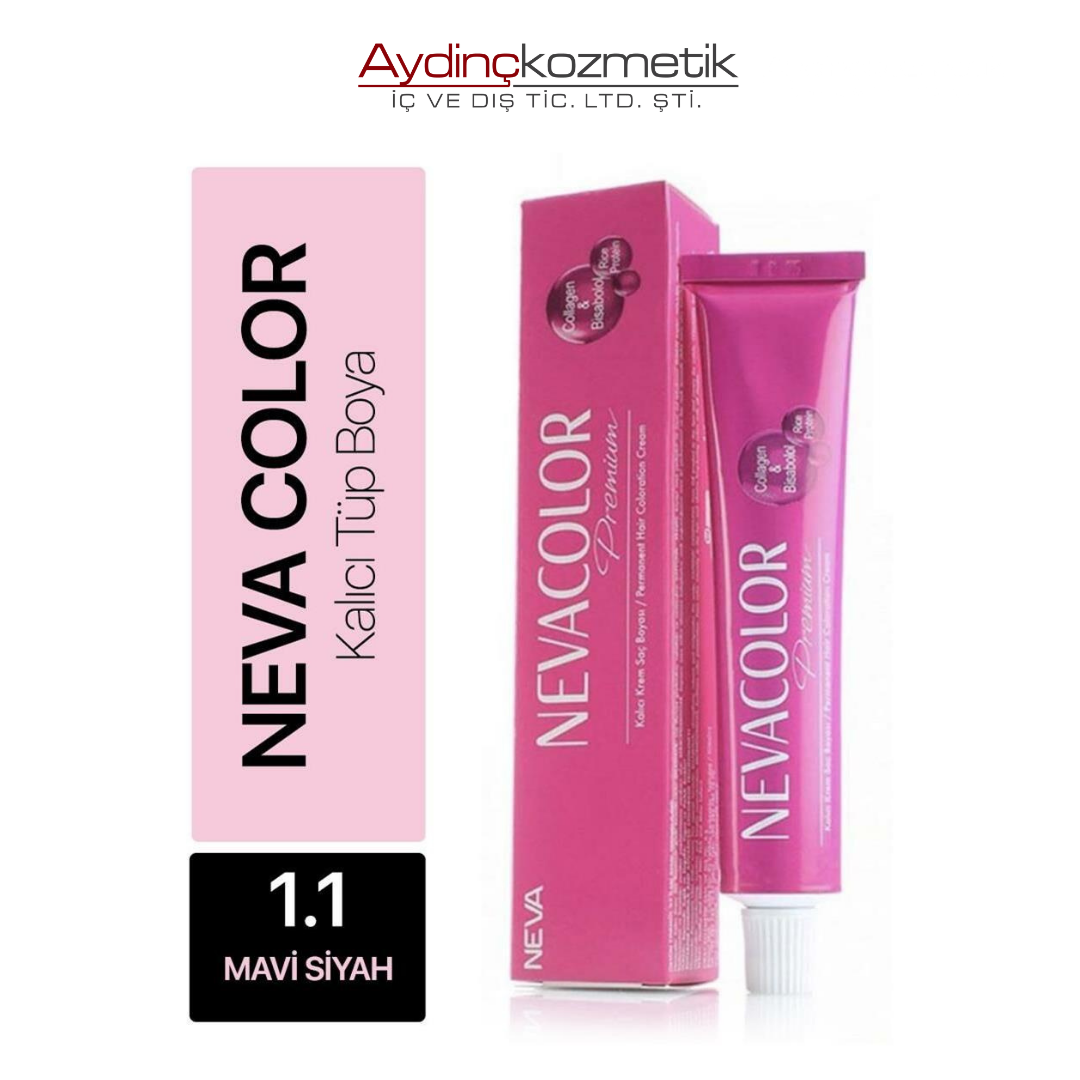 Neva Color Tüp Saç Boyası 1.1 Mavi Siyah 50 ml
