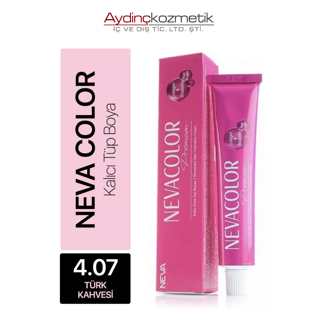 Neva Color Tüp Saç Boyası 4.07 Türk Kahvesi 50 ml