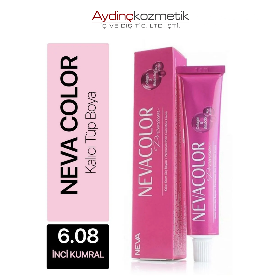 Neva Color Tüp Saç Boyası 6.08 İnci Kumral 50 ml
