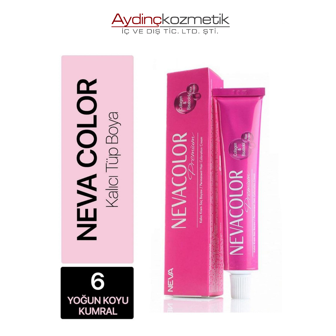 Neva Color Tüp Saç Boyası 6 Koyu Kumral 50 ml