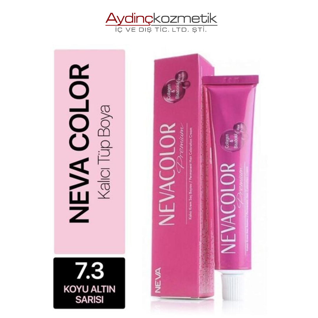 Neva Color Tüp Saç Boyası 7.3 Koyu Altın Sarısı 50 ml